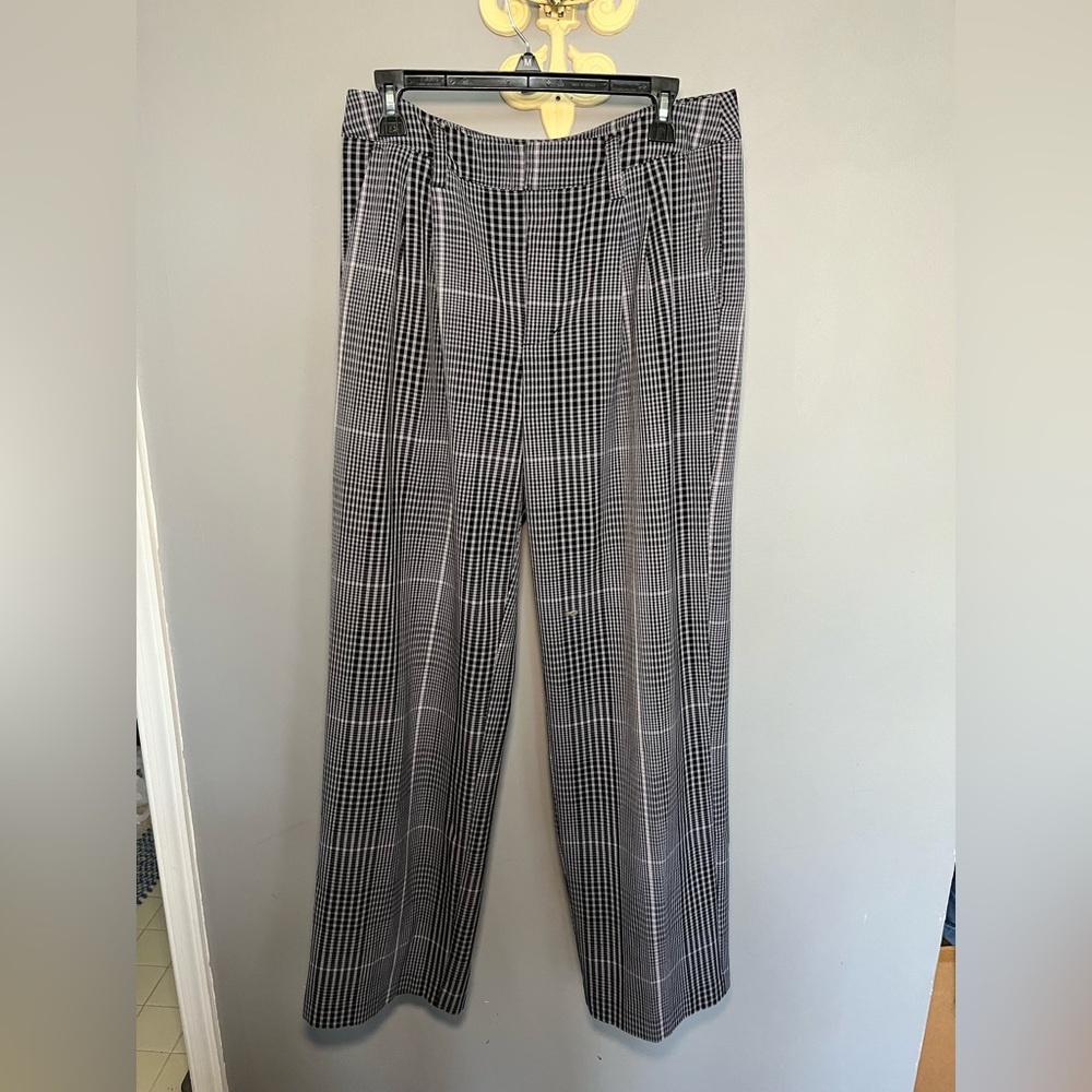 a new day Black and White Plaid Dress Pants